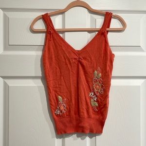 BCBGMAXAZRIA Embroidered tank